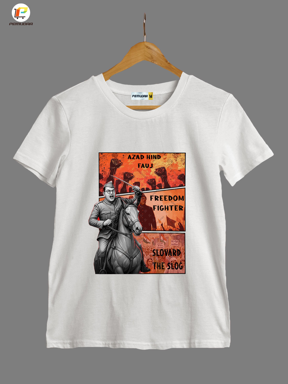 Freedom Netaji Subhas Chandra Bose Printed T shirt