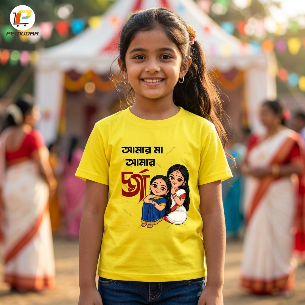 Amar Maa Amar Durga Kids T shirt
