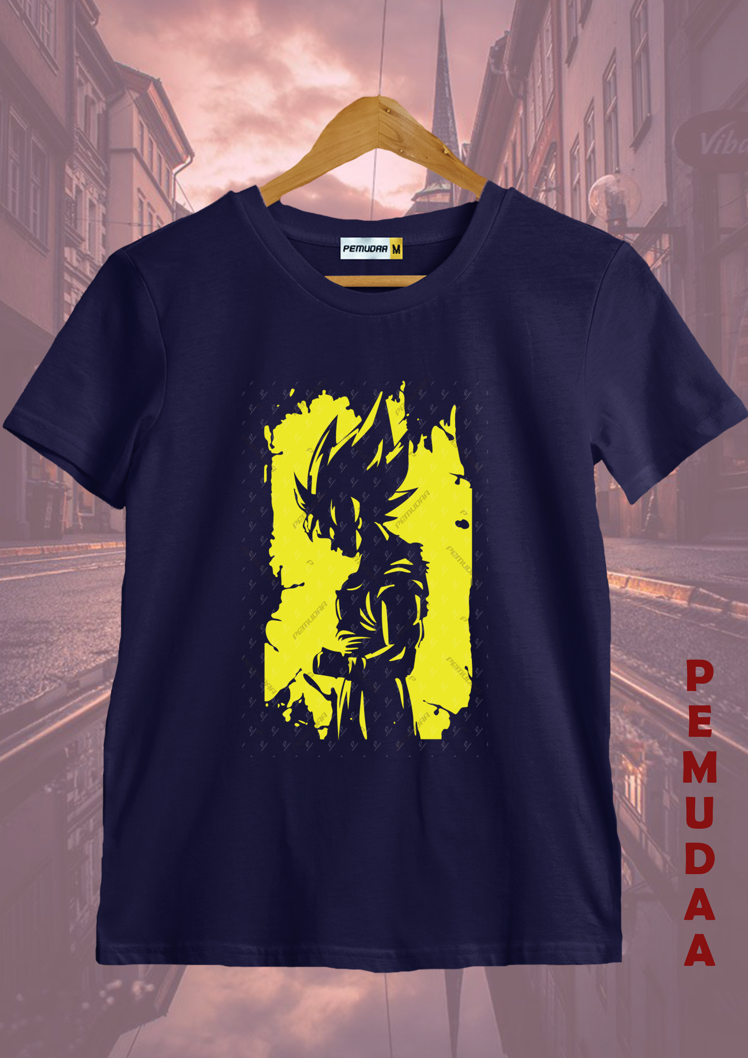 Cosmic Warrior Printed Tee – Anime Inspired Graphic Cotton T-Shirt