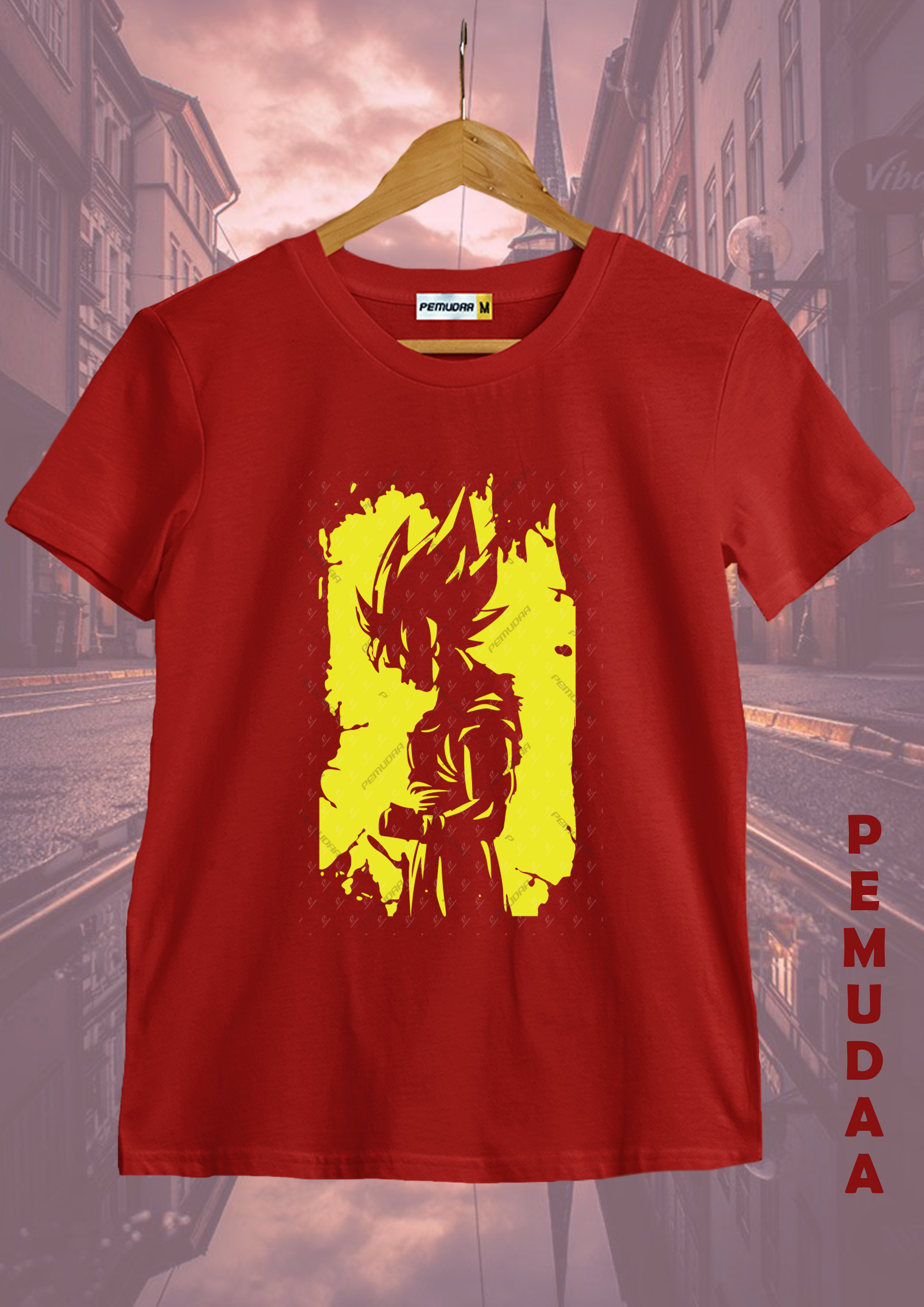 Cosmic Warrior Printed Tee – Anime Inspired Graphic Cotton T-Shirt