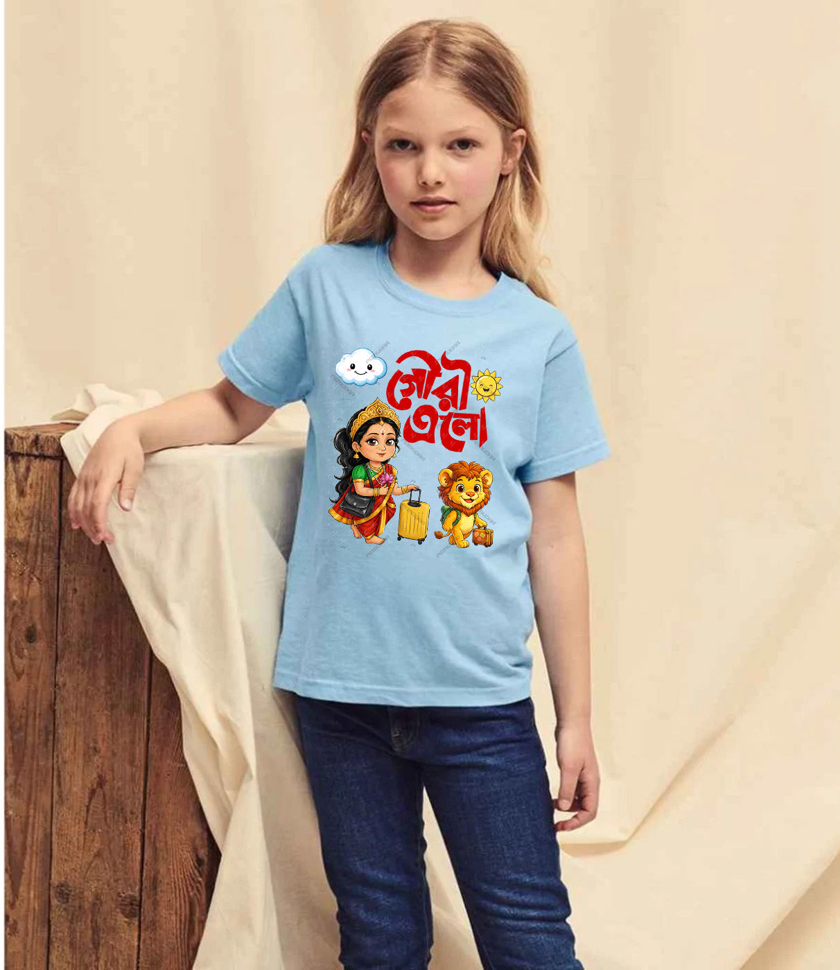 Gouri Elo Kids Durga Puja T-Shirt
