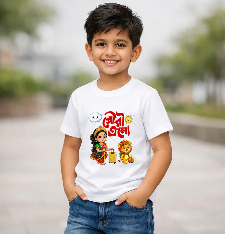 Gouri Elo Kids Durga Puja T-Shirt