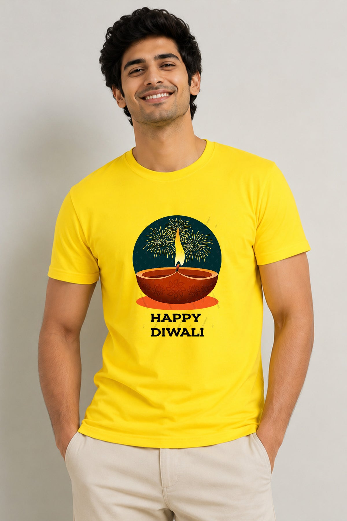 Happy Diwali Half cotton T shirt