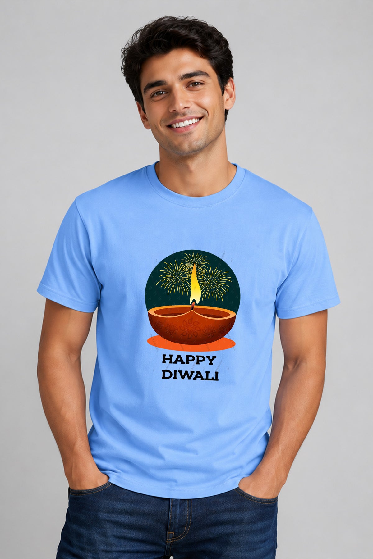 Happy Diwali Half cotton T shirt