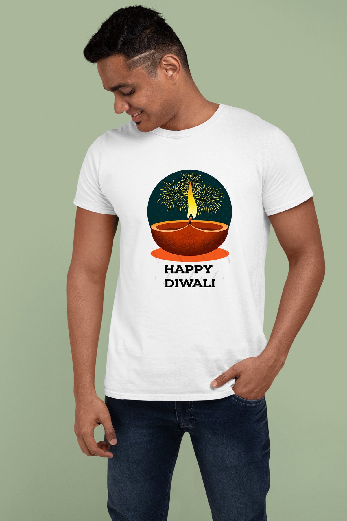 Happy Diwali Half cotton T shirt