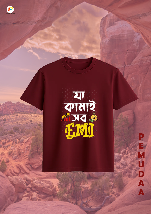 Ja kamai Sob EMI  Bengali Printed T shirt