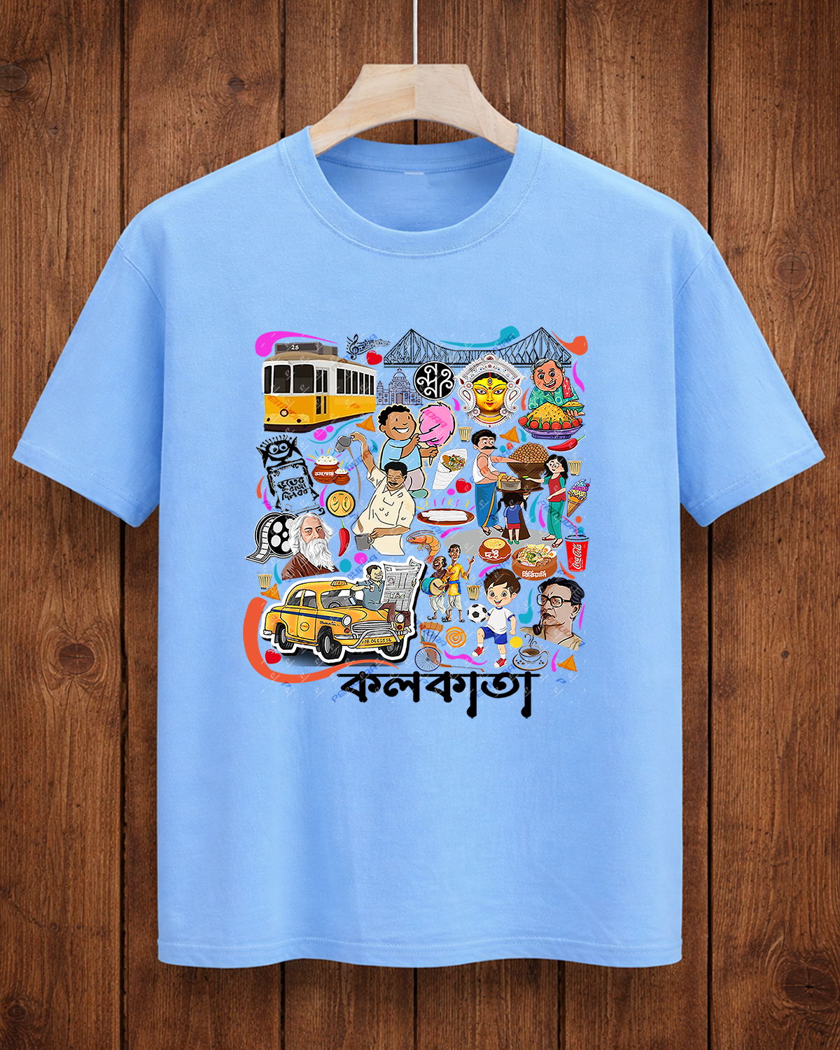 Kolkata Doodle premium quality cotton T shirt