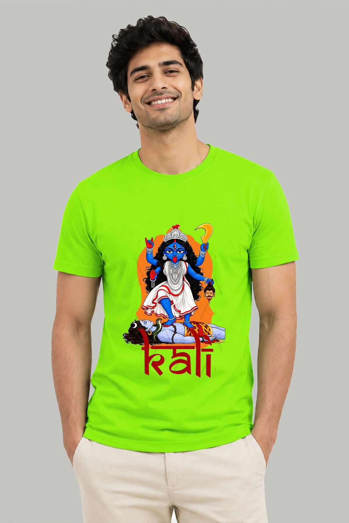 Kali ma puja exclusive graphic design Half cotton T-Shirt