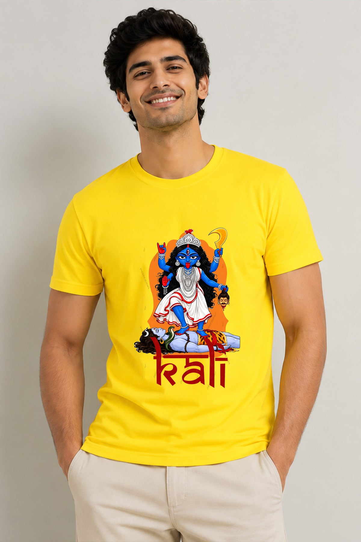 Kali ma puja exclusive graphic design Half cotton T-Shirt