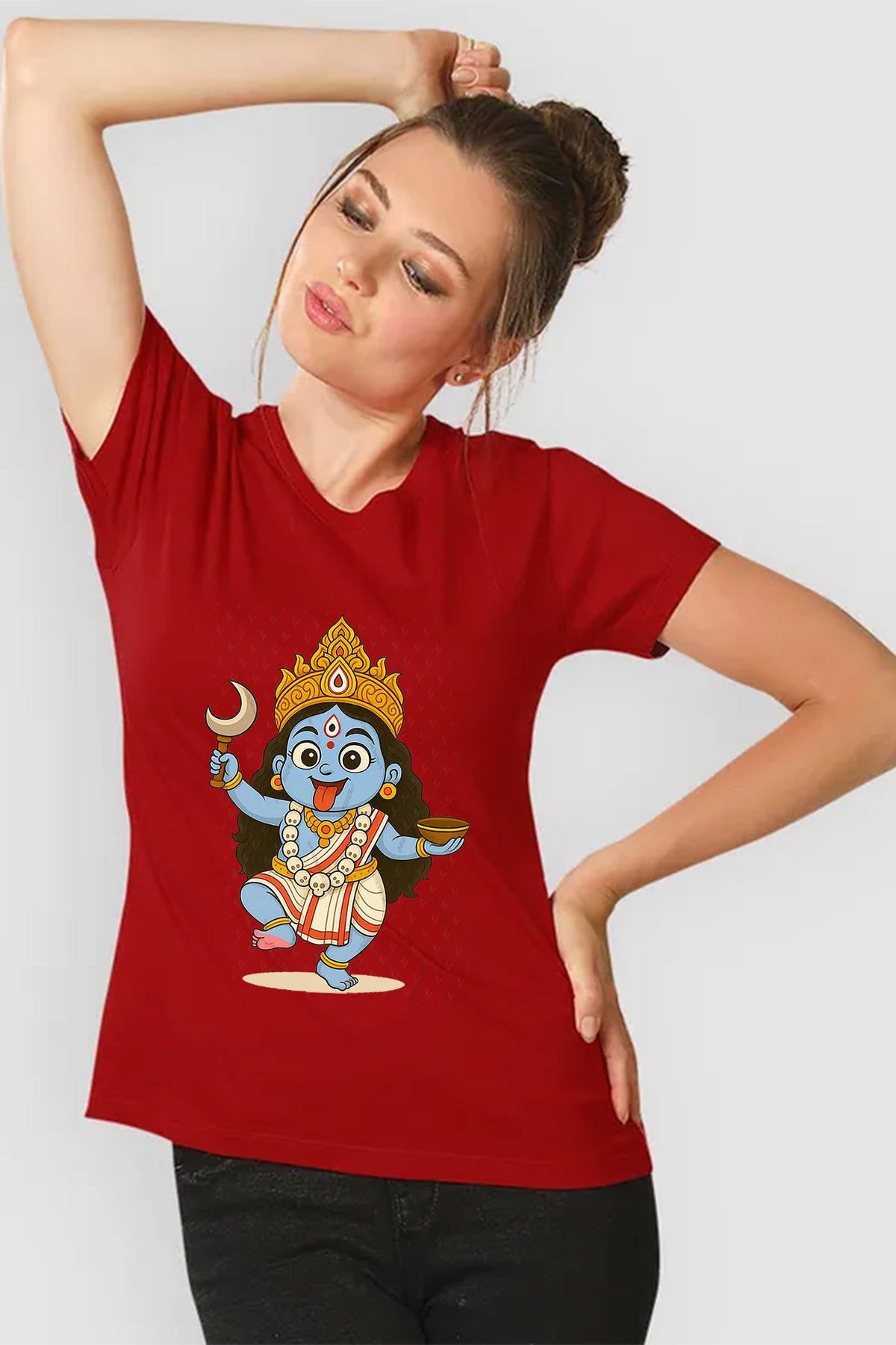 Cute Ma Kali half Cotton T shirt