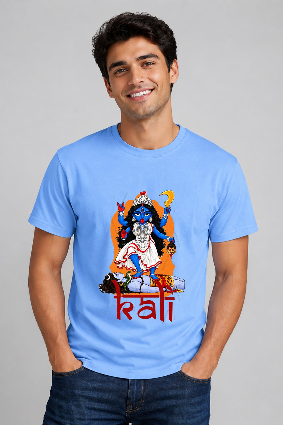 Kali ma puja exclusive graphic design Half cotton T-Shirt