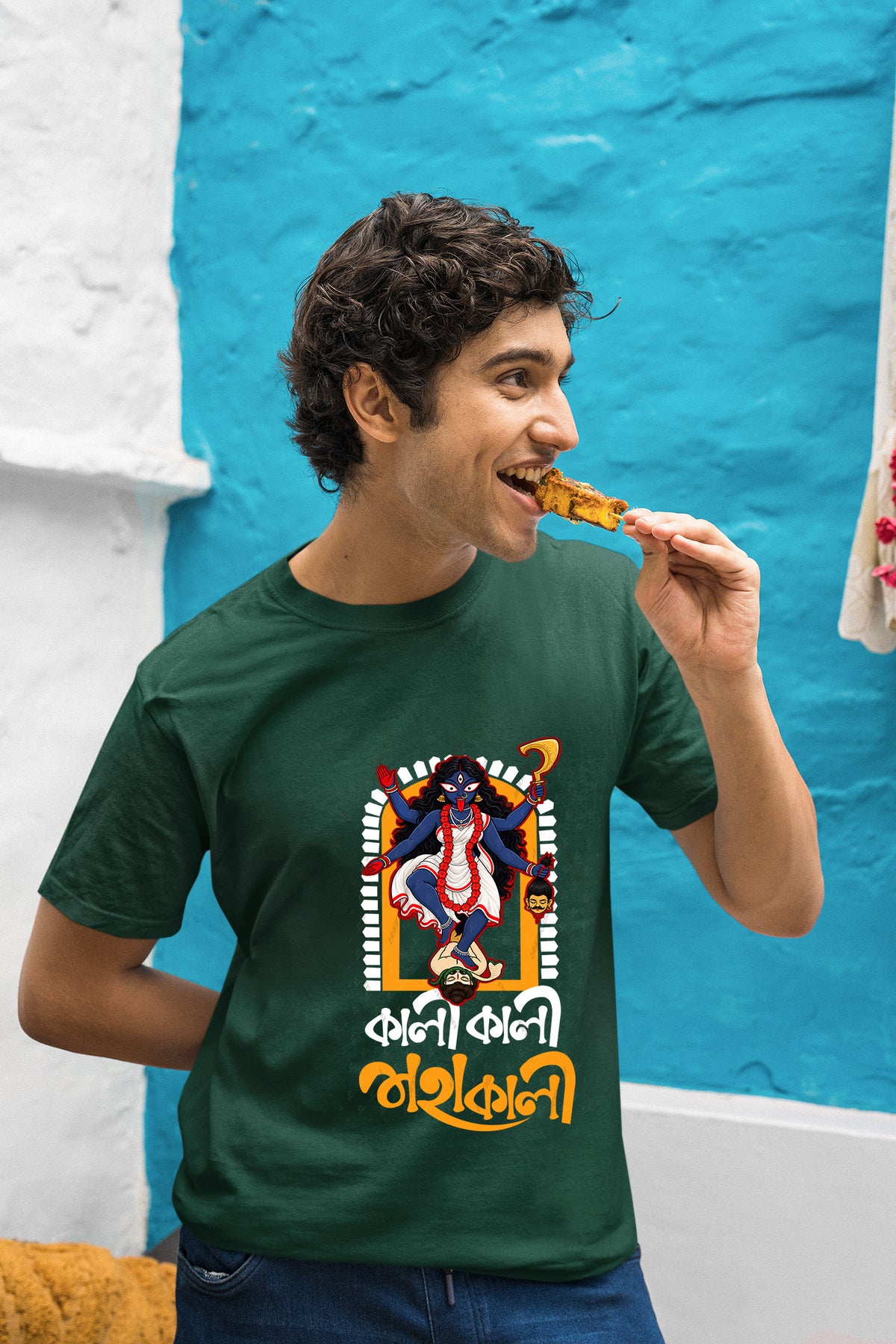 Kali Kali Mahakali Kali puja cotton T shirt