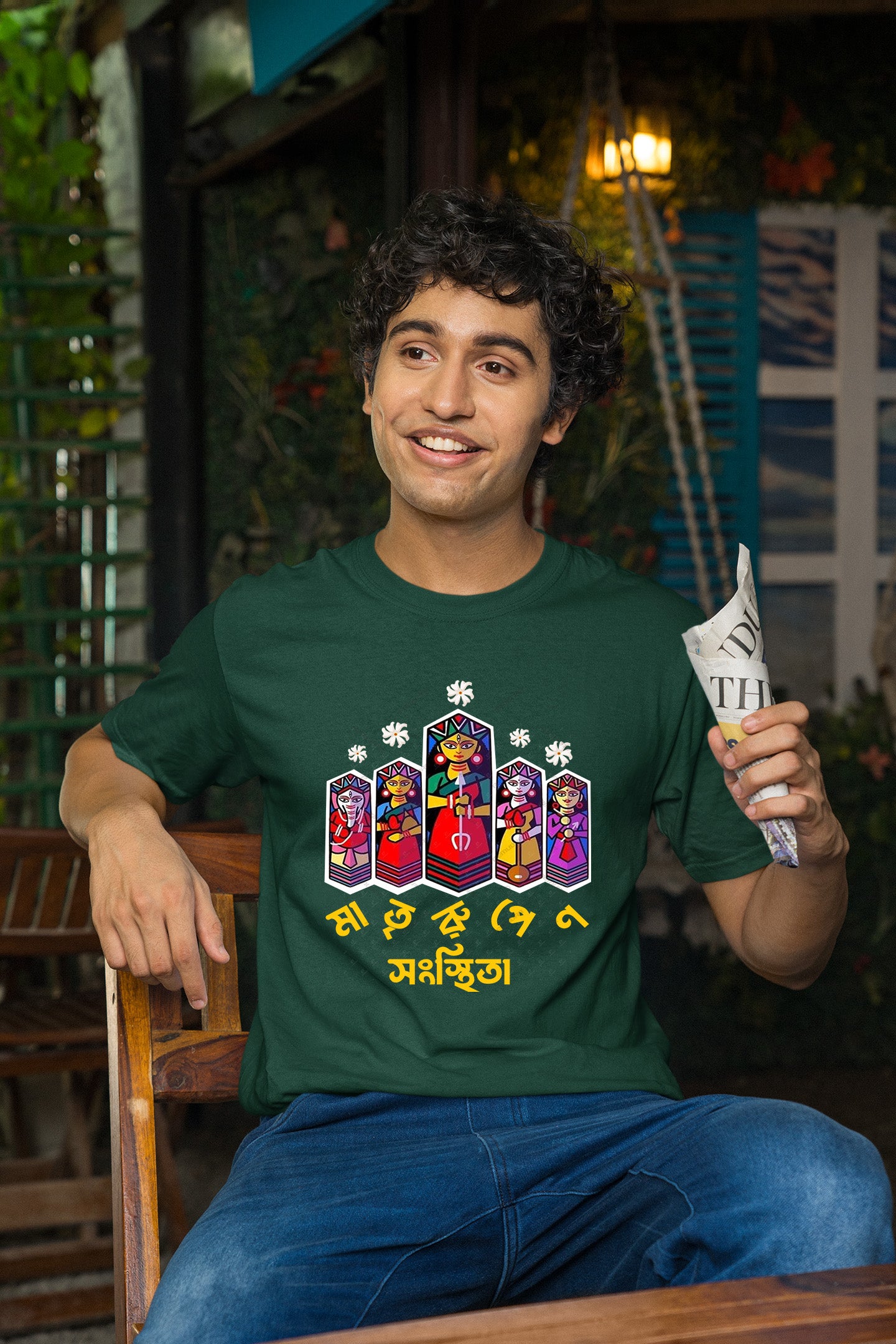 Matrirupena Maa Durga T-Shirt | Divine Mother Form Bengali Durga Puja Design