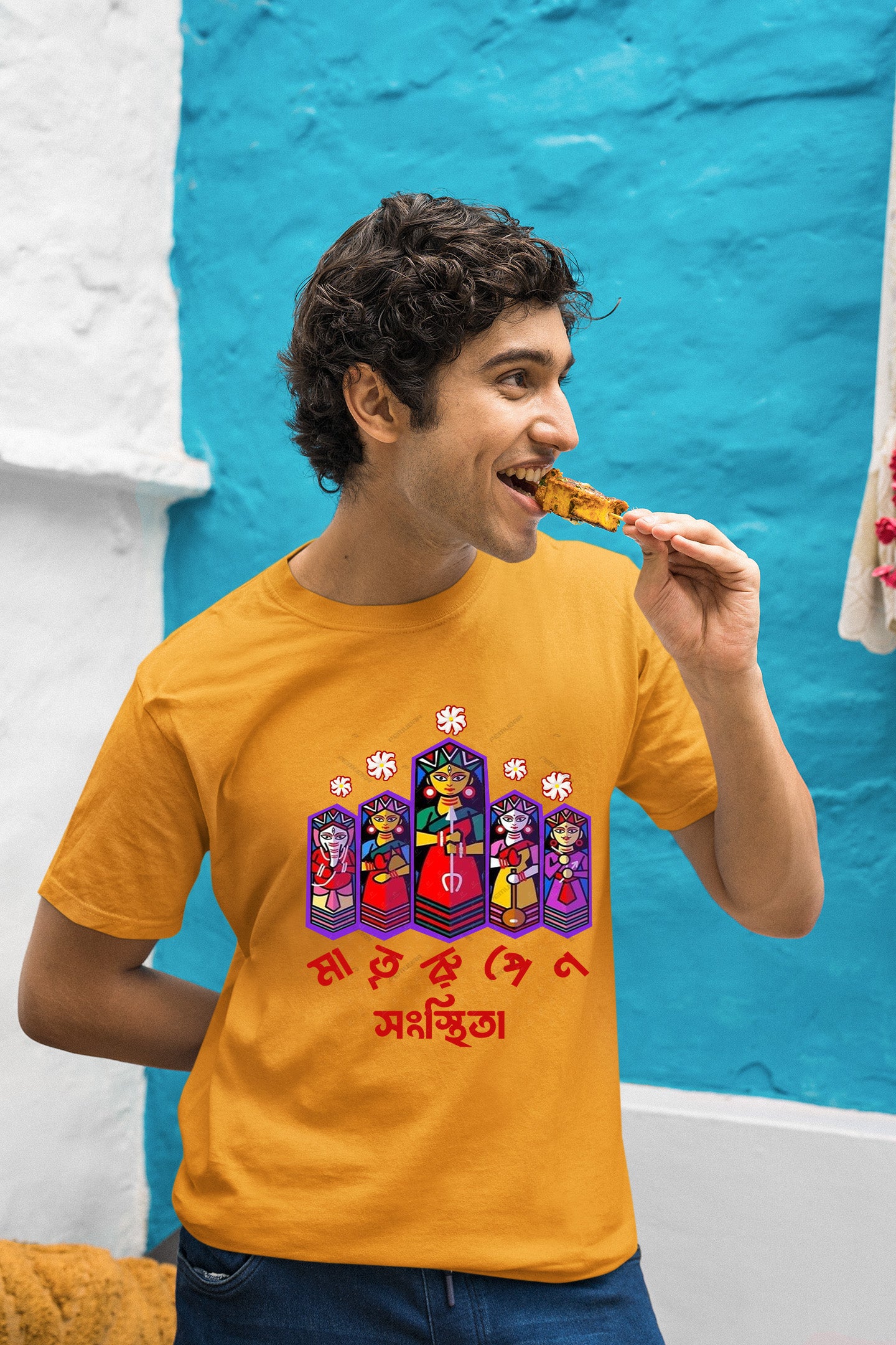 Matrirupena Maa Durga T-Shirt | Divine Mother Form Bengali Durga Puja Design