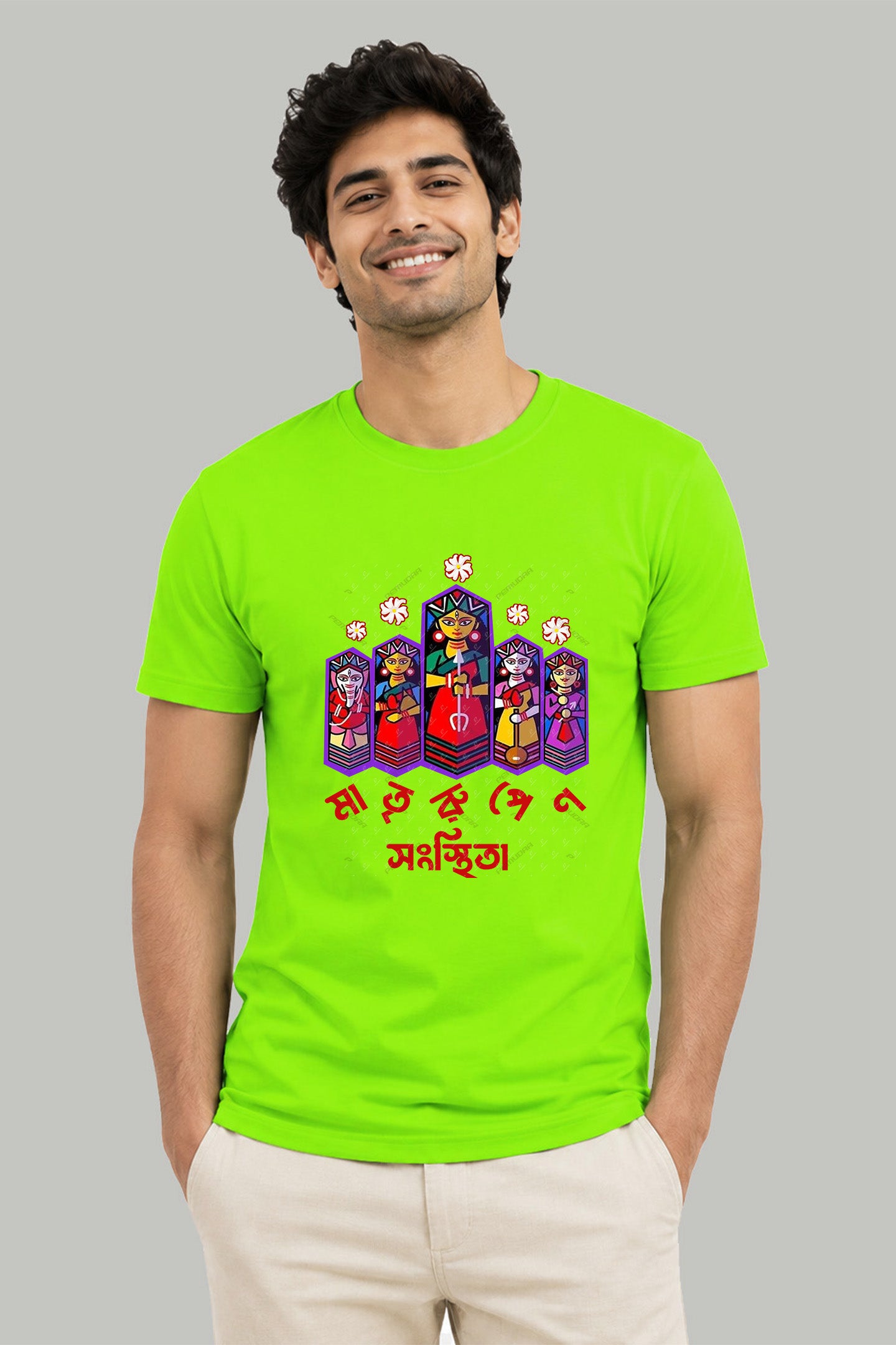 Matrirupena Maa Durga T-Shirt | Divine Mother Form Bengali Durga Puja Design