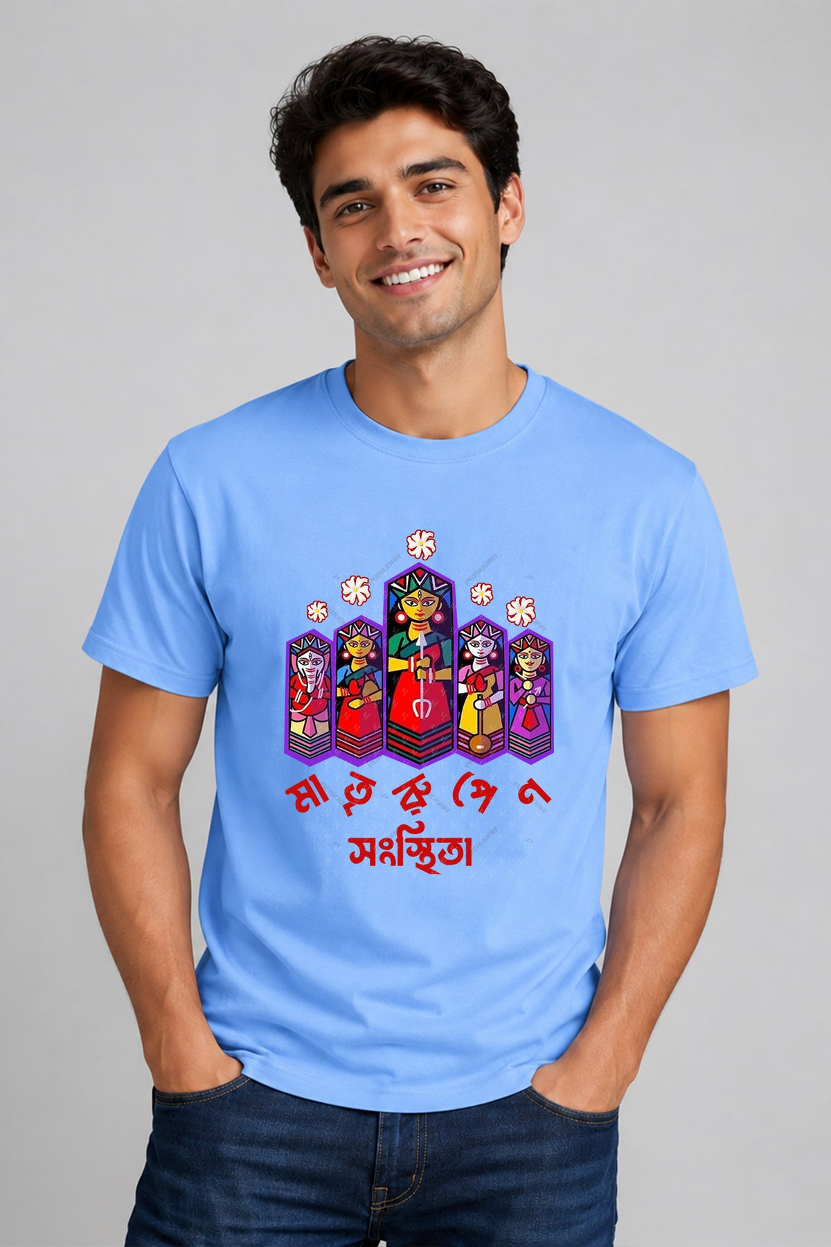 Matrirupena Maa Durga T-Shirt | Divine Mother Form Bengali Durga Puja Design