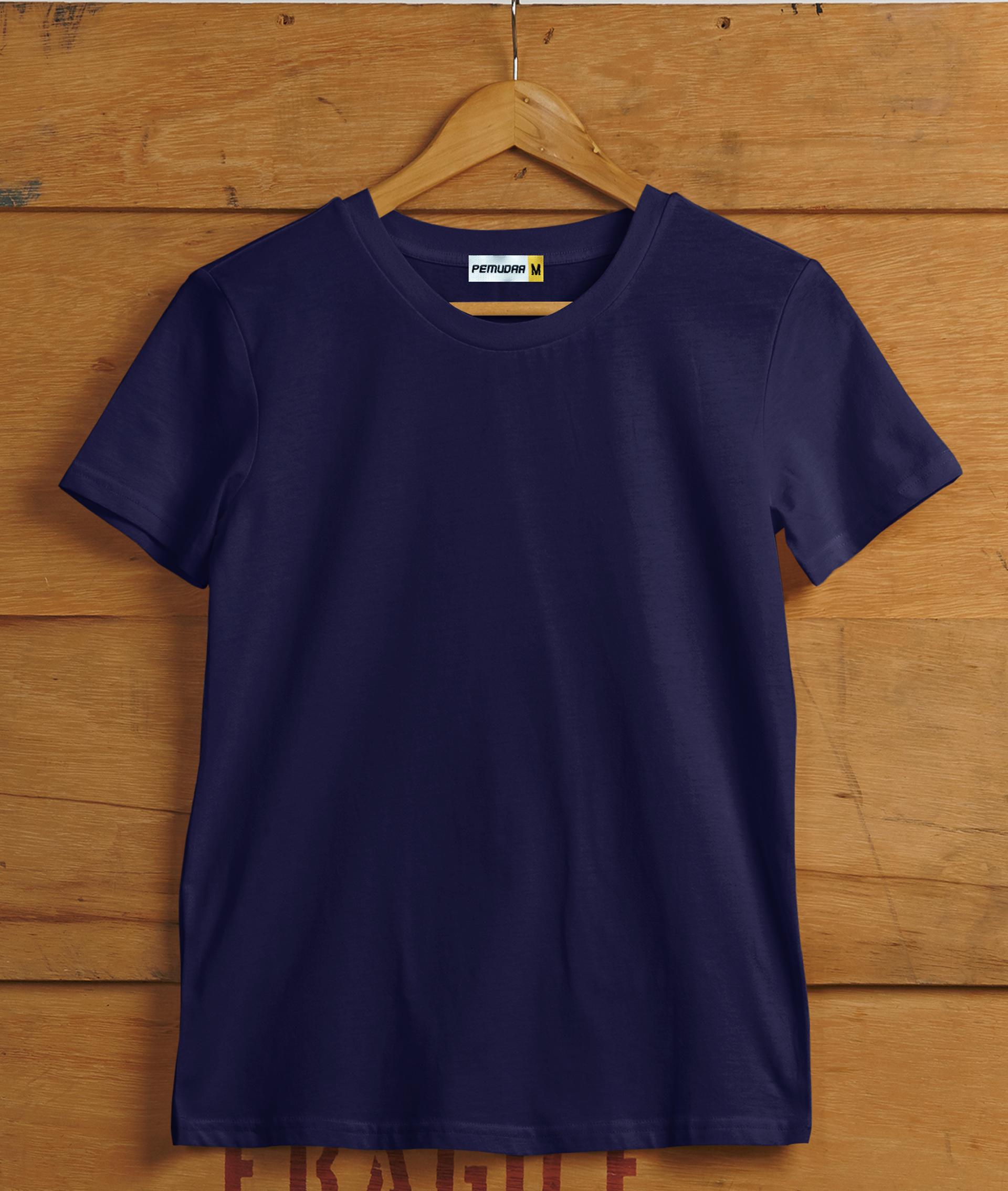 Navy Blue Plain Half sleeve cotton T-Shirt