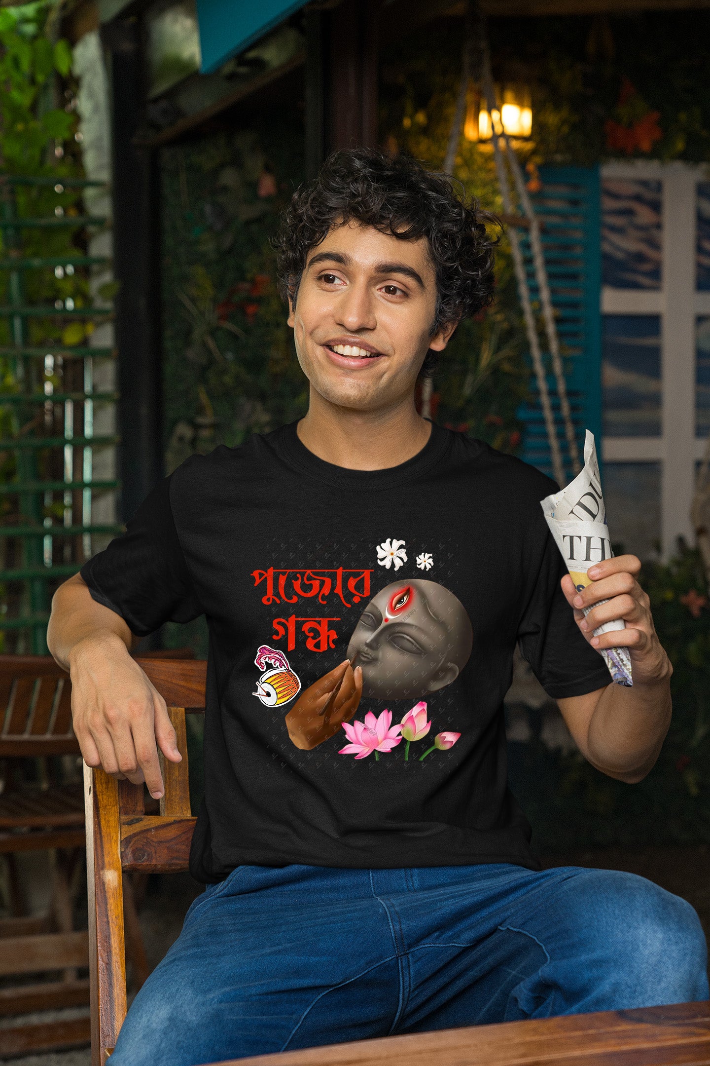 Pujor Gondho Durga Puja T-Shirt -Pujo Special Design