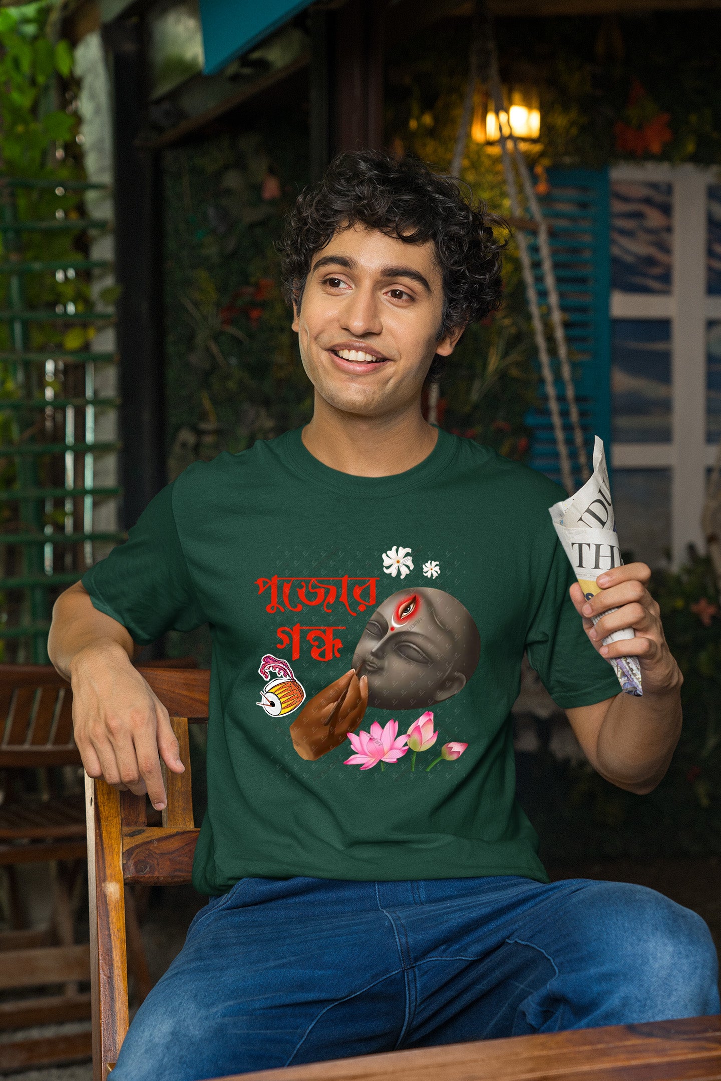 Pujor Gondho Durga Puja T-Shirt -Pujo Special Design