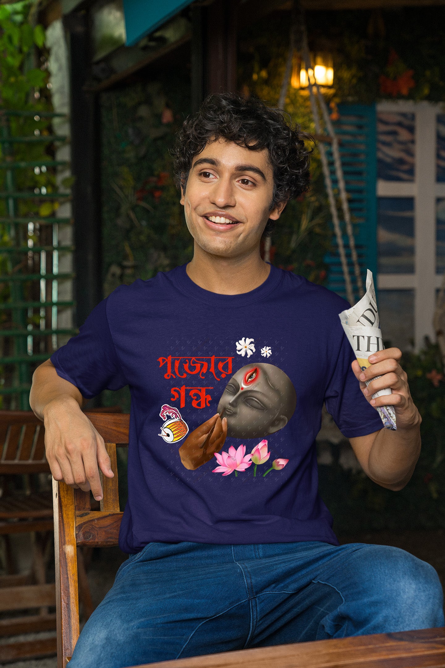 Pujor Gondho Durga Puja T-Shirt -Pujo Special Design