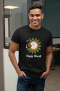 Happy Diwali Rangoli Half Cotton T shirt