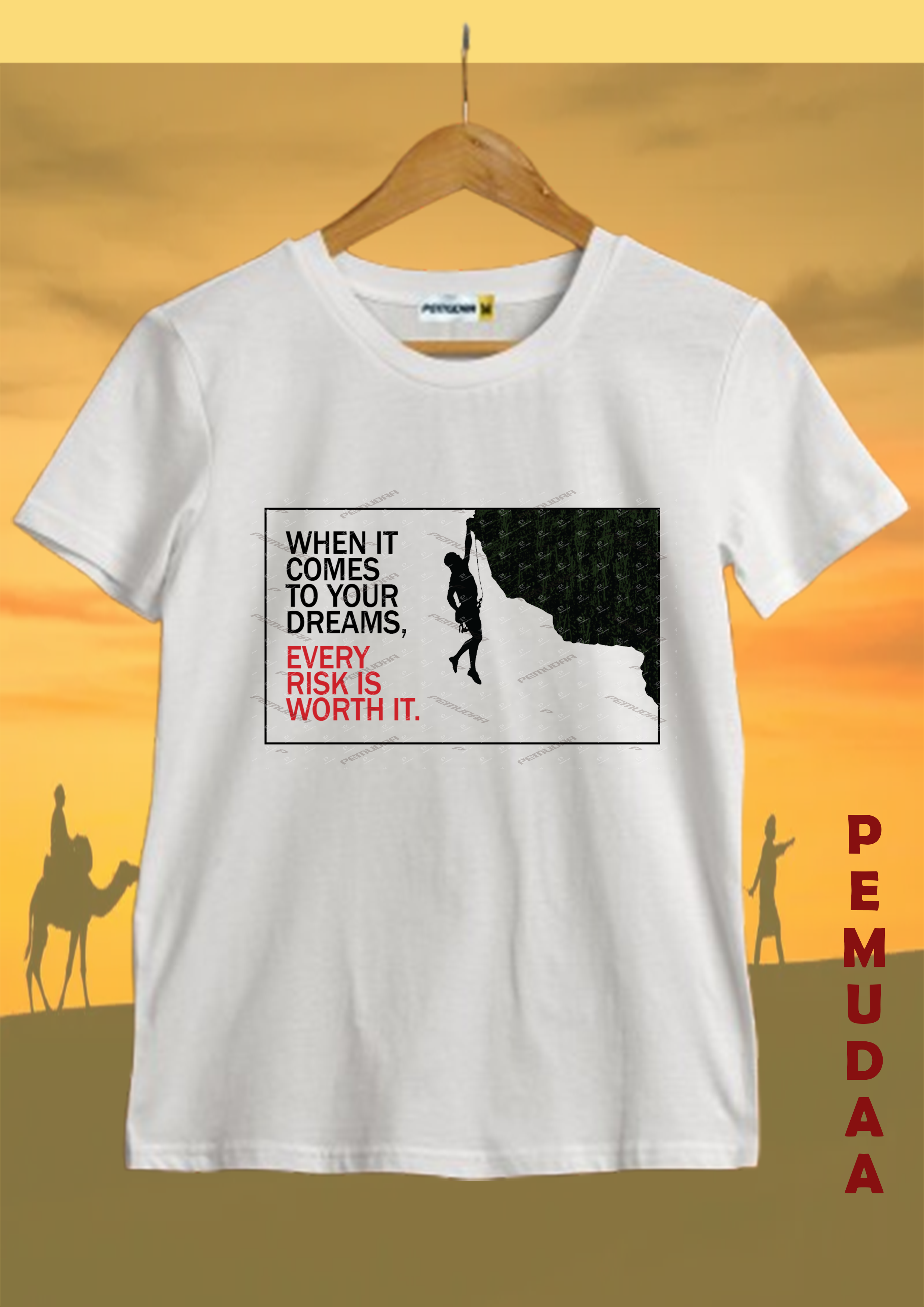 Dreams & Mountains climbing T-Shirt – Adventure Motivation Tee
