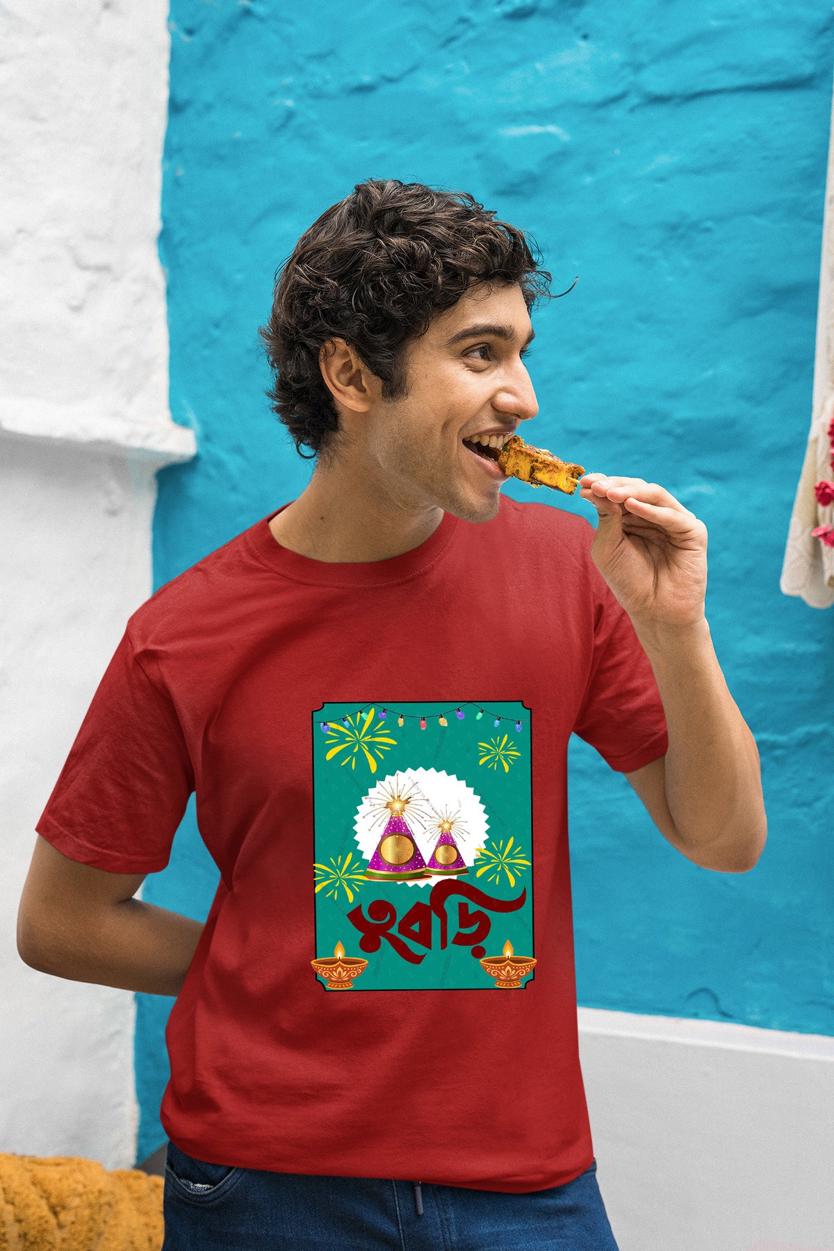 Tubri diwali half sleeve cotton T shirt