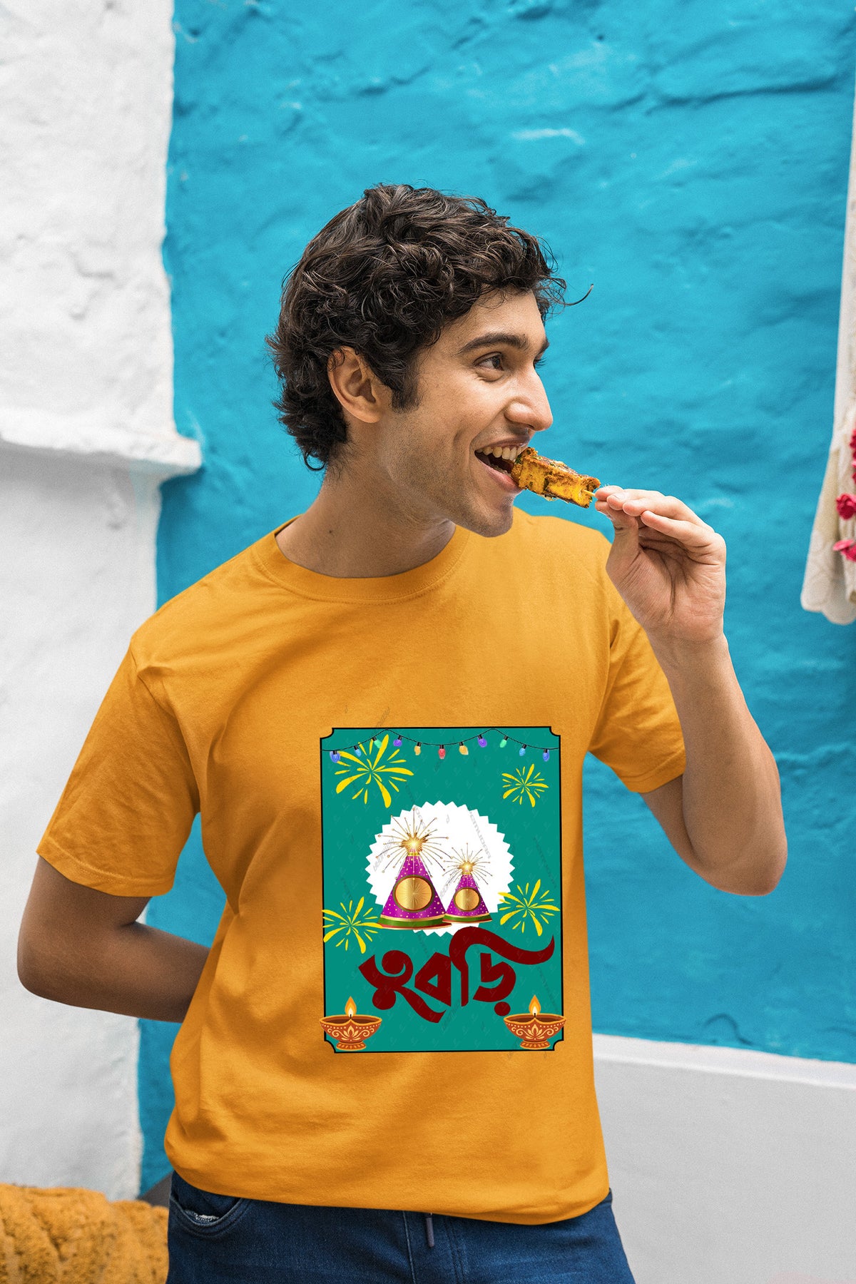 Tubri diwali half sleeve cotton T shirt