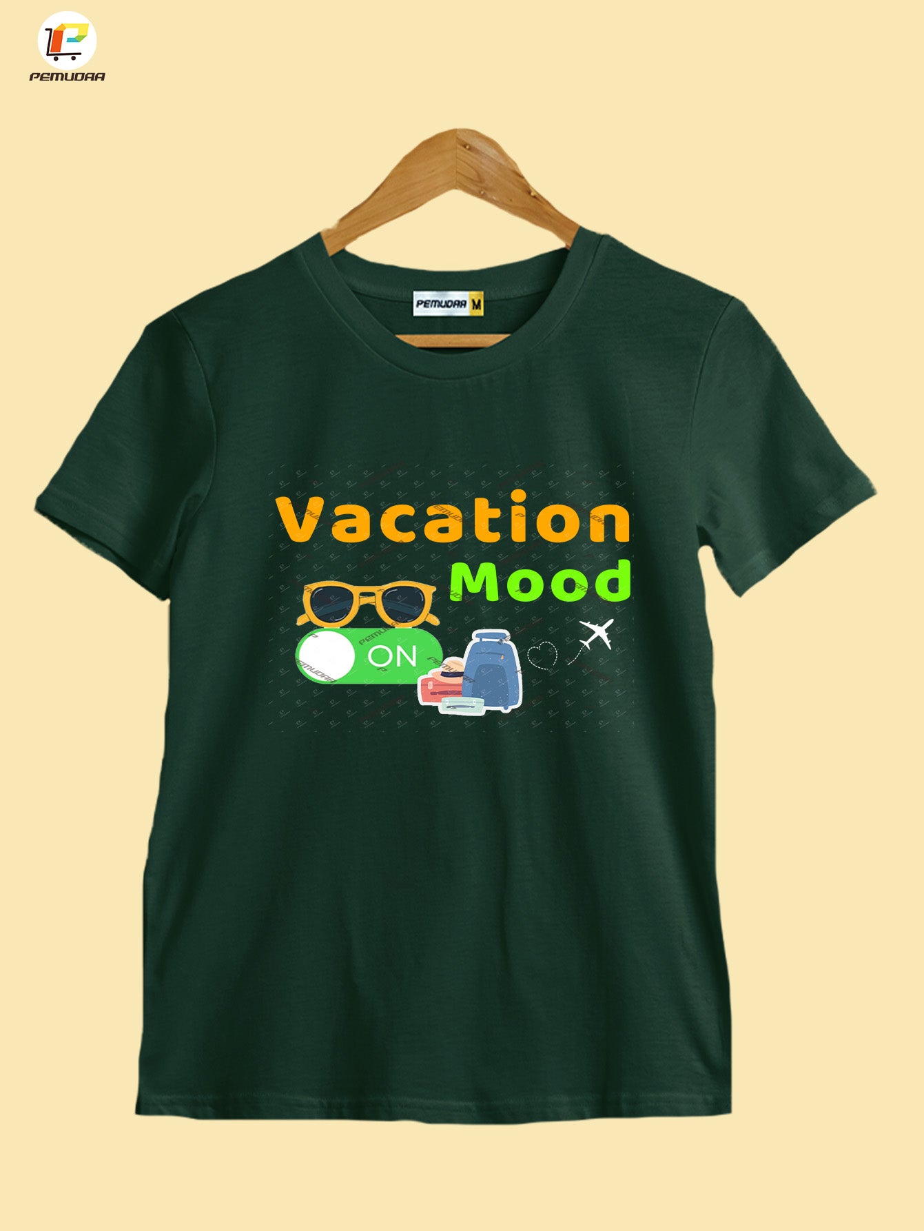 Vacation Mood ON  Printed T shirt