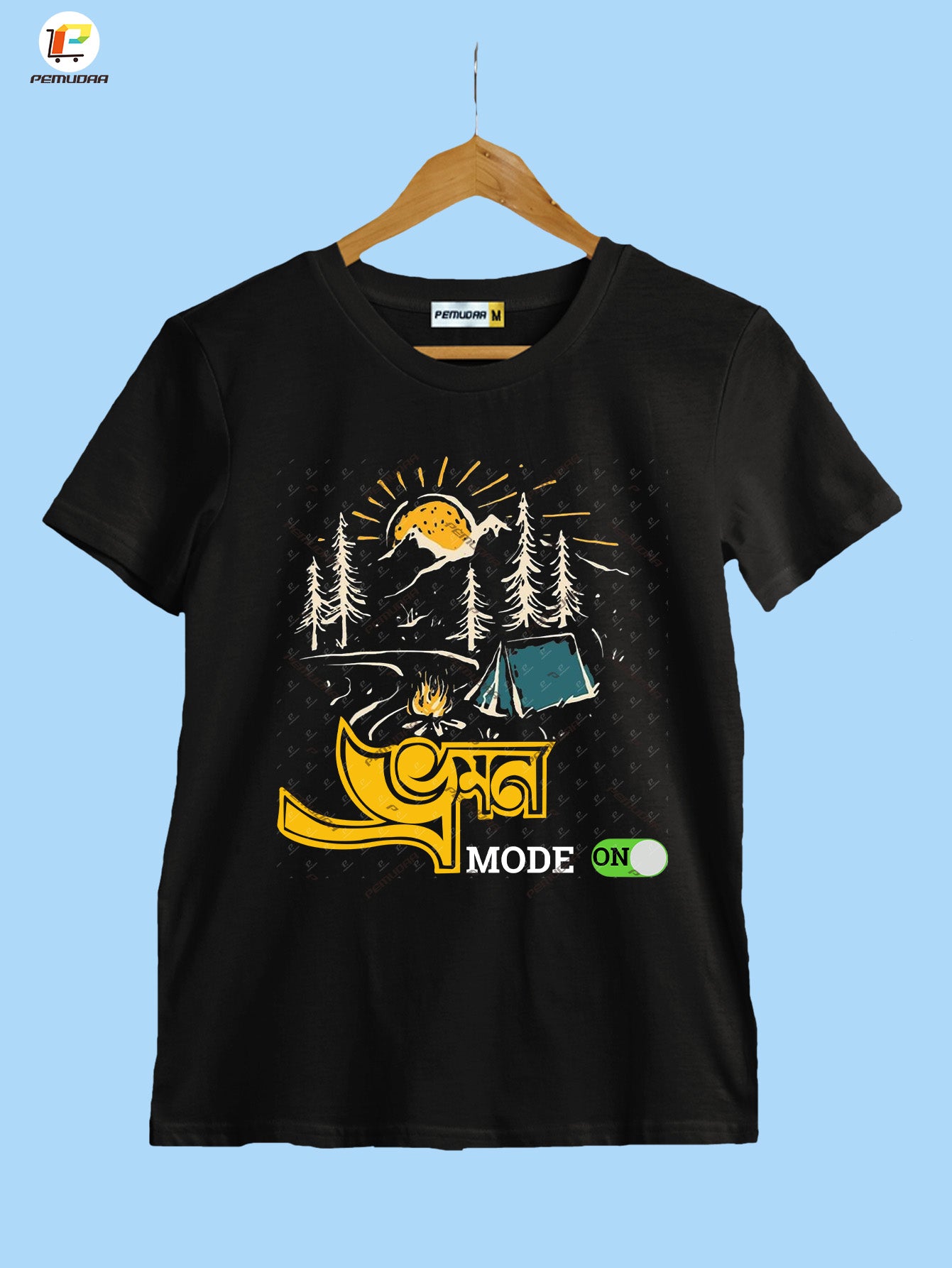 Vromon Mode On Printed Bengali Travel T-Shirt