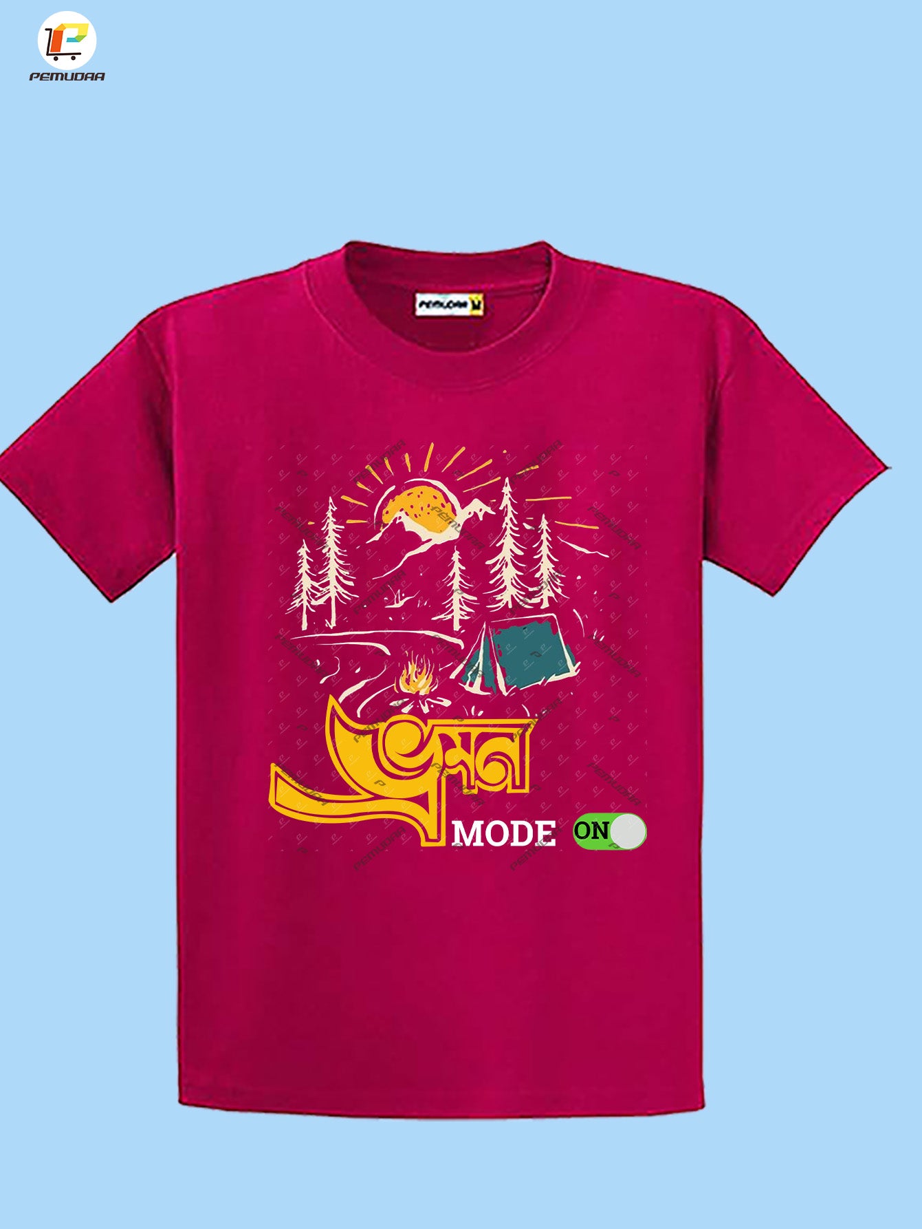 Vromon Mode On Printed Bengali Travel T-Shirt