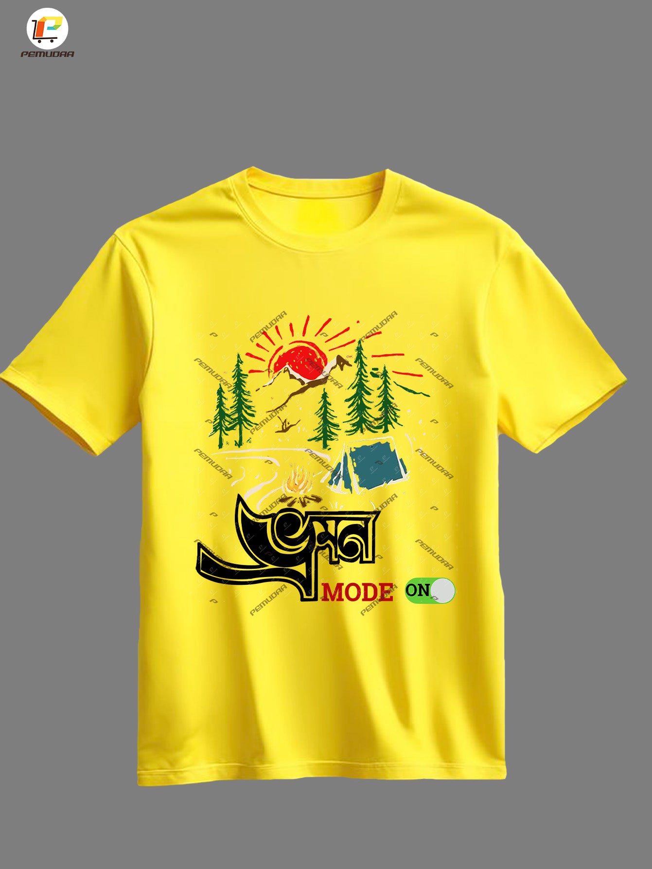 Vromon Mode On Printed Bengali Travel T-Shirt