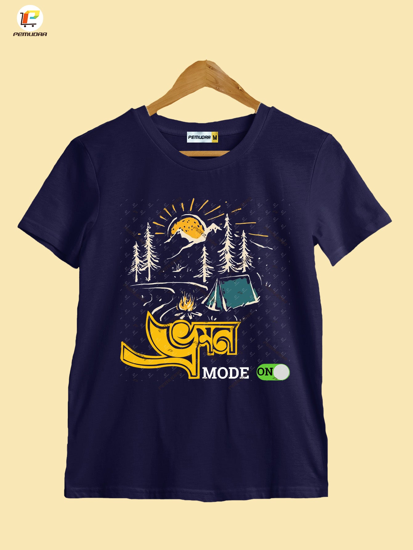 Vromon Mode On Printed Bengali Travel T-Shirt