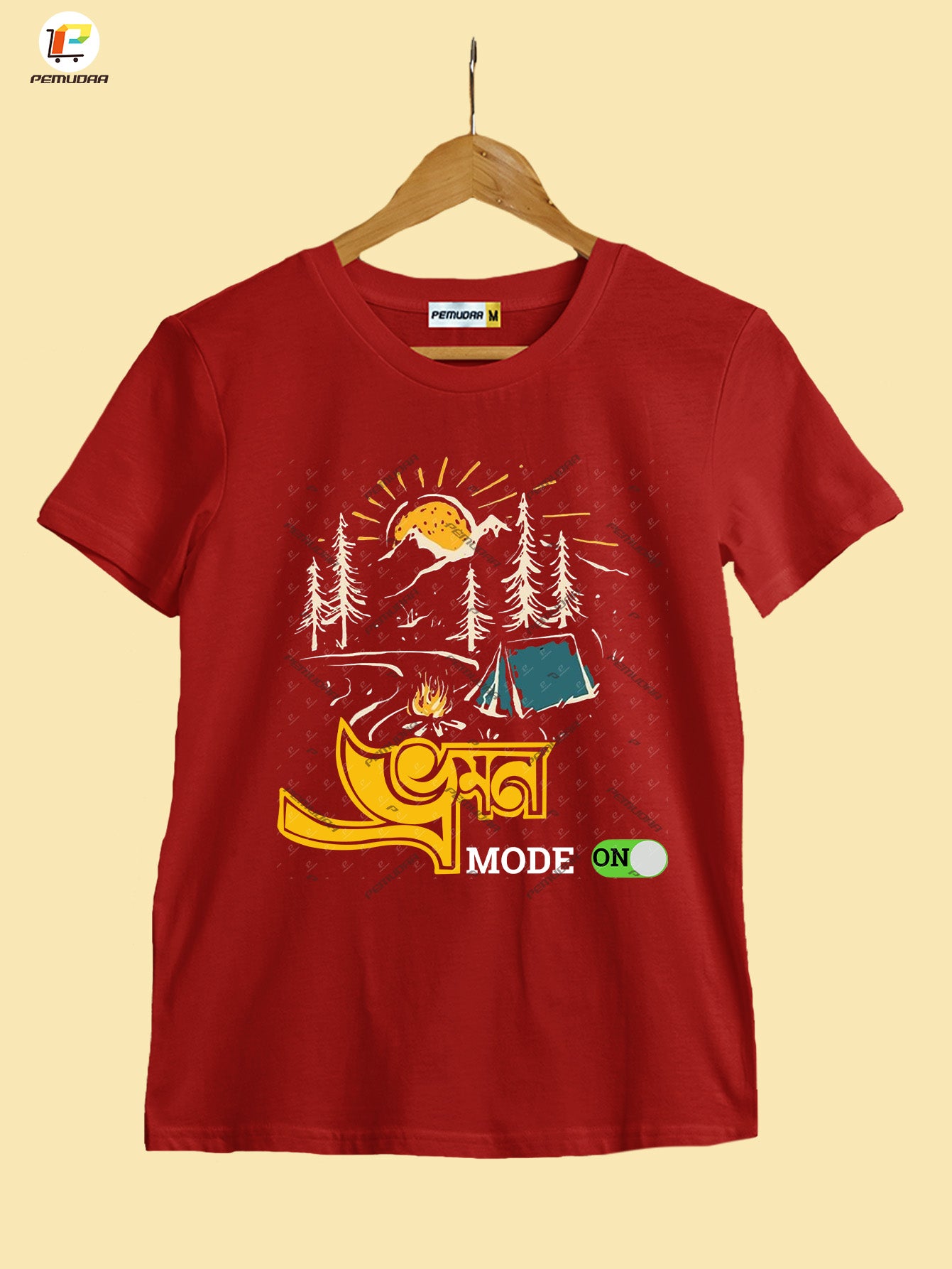 Vromon Mode On Printed Bengali Travel T-Shirt