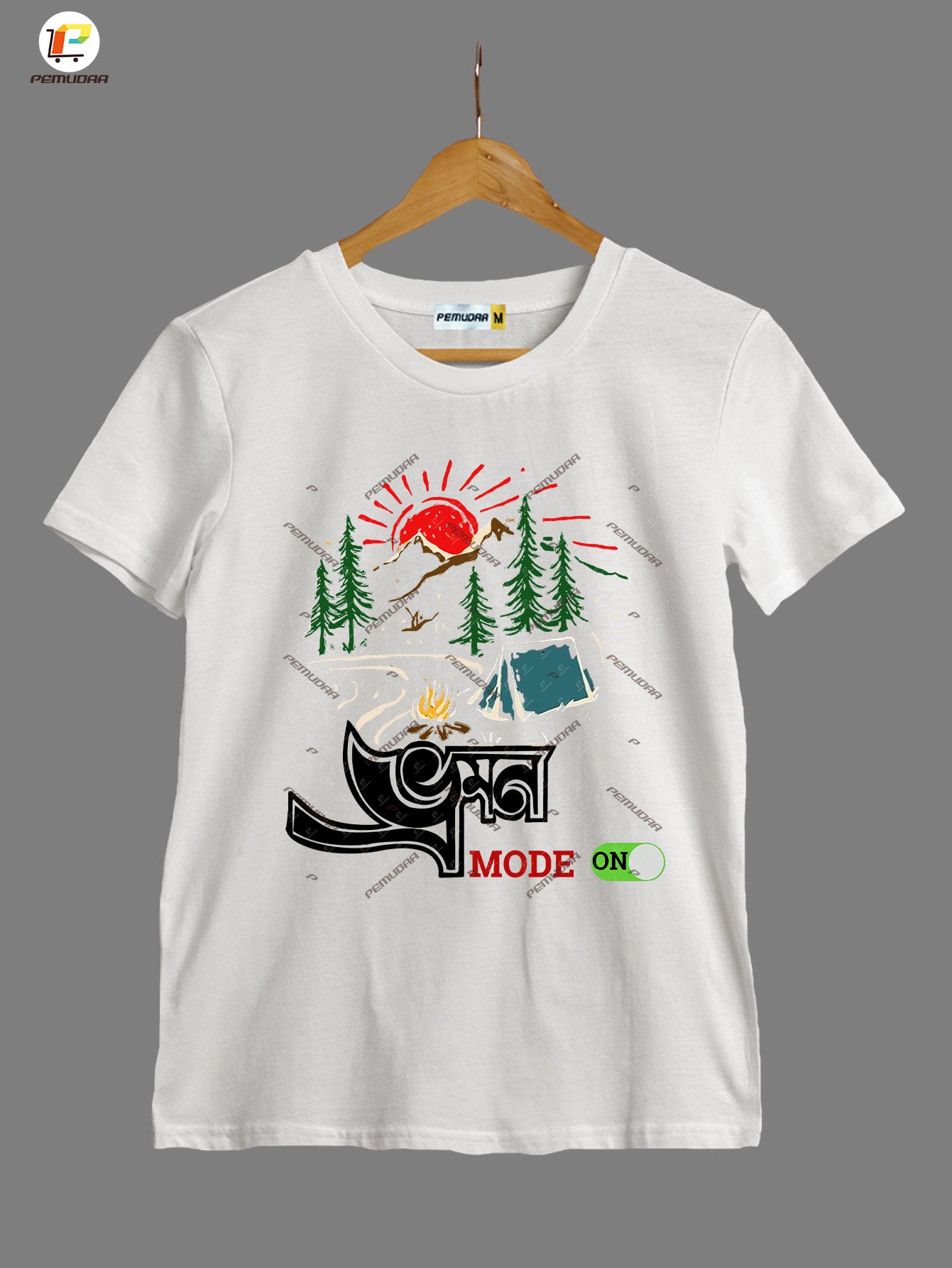 Vromon Mode On Printed Bengali Travel T-Shirt
