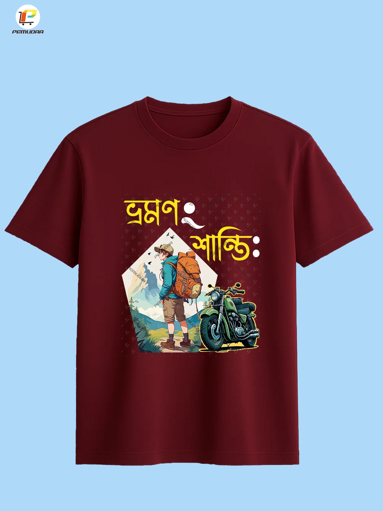 Vromonong Shanti Printed Bengali Travel T-Shirt